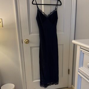 Abercrombie & Fitch Navy Lace Trim Dress